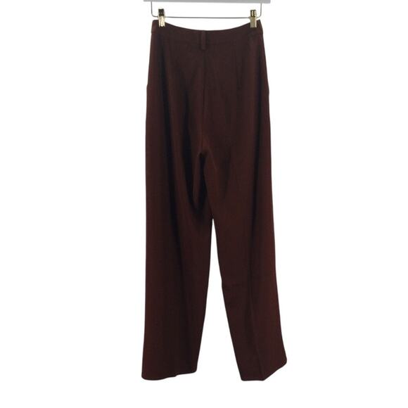 LULU'S XS Posh Promotion Brown Twill High Rise Tapered Trouser Pants NEW B172 - Picture 4 of 12